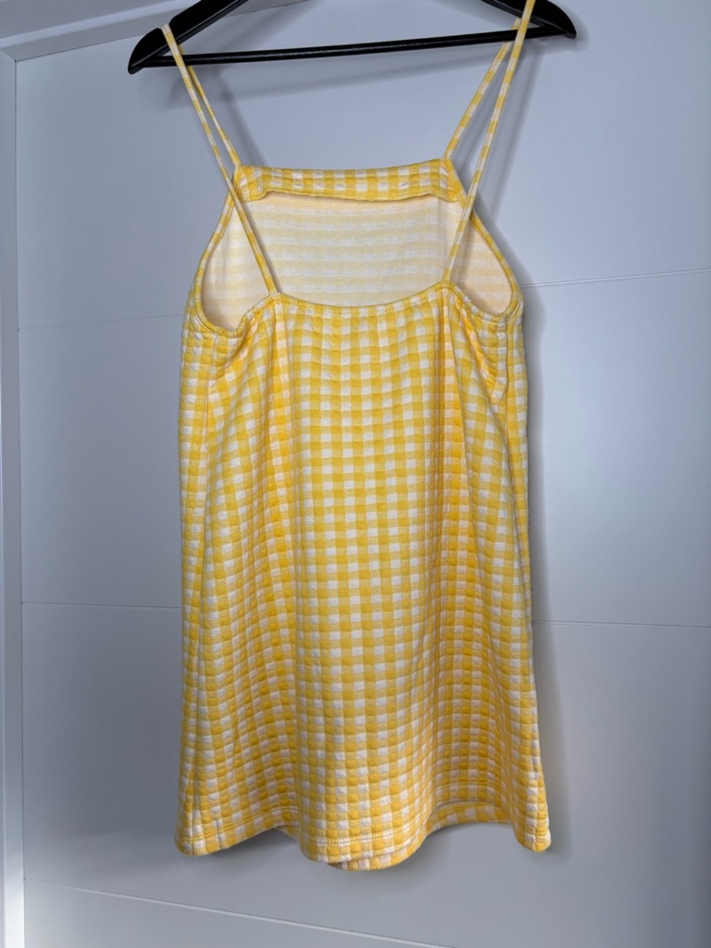 Zara Yellow Gingham Shift Mini Dress EUC - Picture 5 of 9